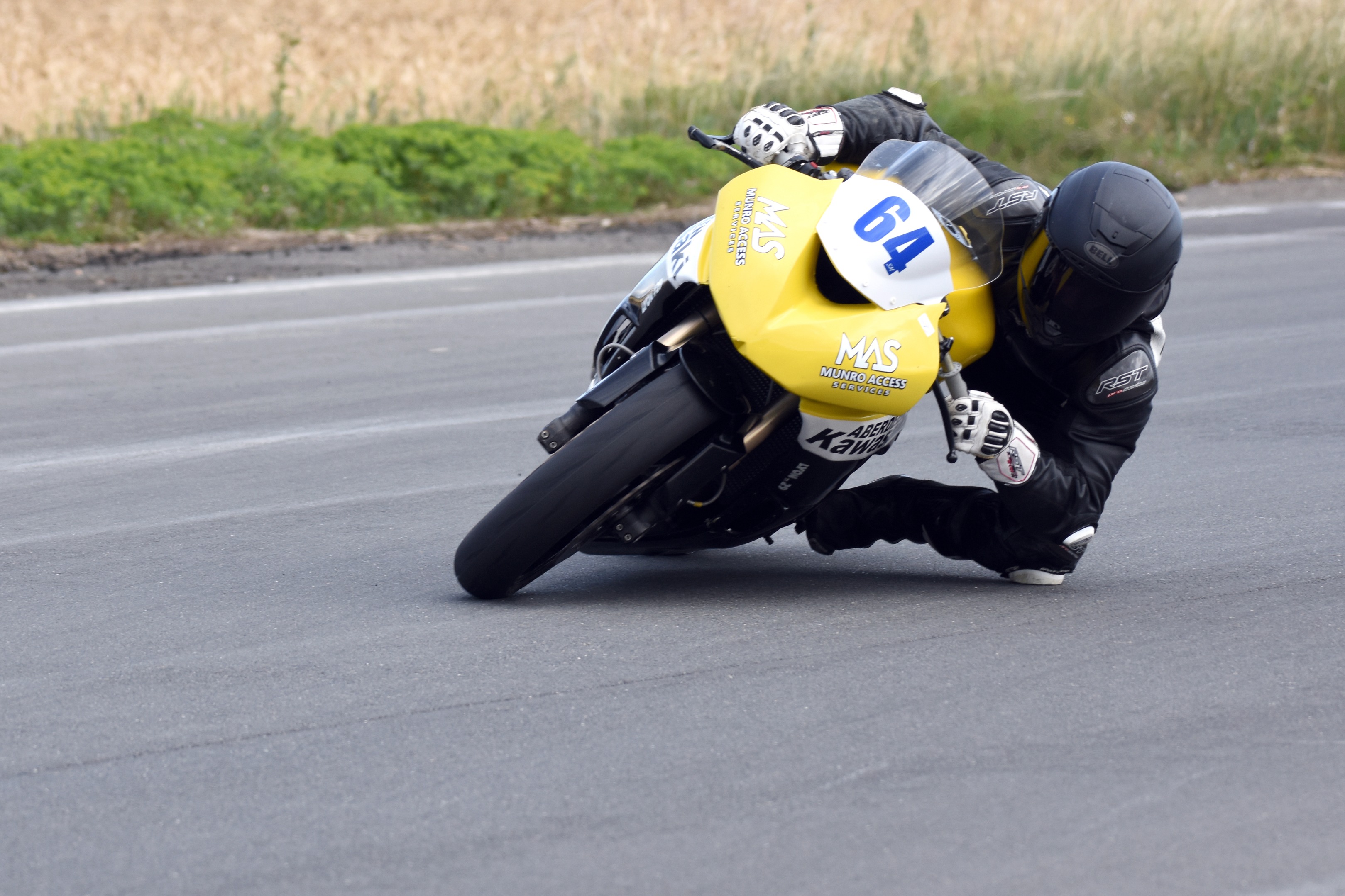 Insch rider Sam Munro has long-term aims of riding in the British Superbike Championship. Picture: Jennifer Charlton.