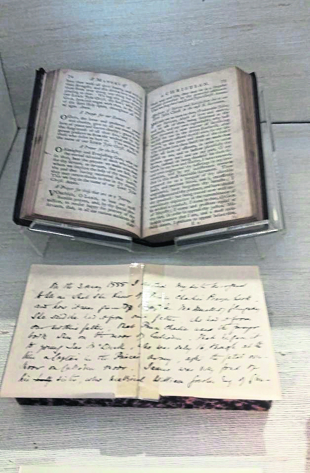 A prayer book said to have been used by Bonnie Prince Charlie at the battle of Culloden.