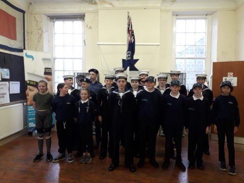 Liam Grant, centre, is helping the Bridge of Don Sea Cadets raise money for a new minibus.