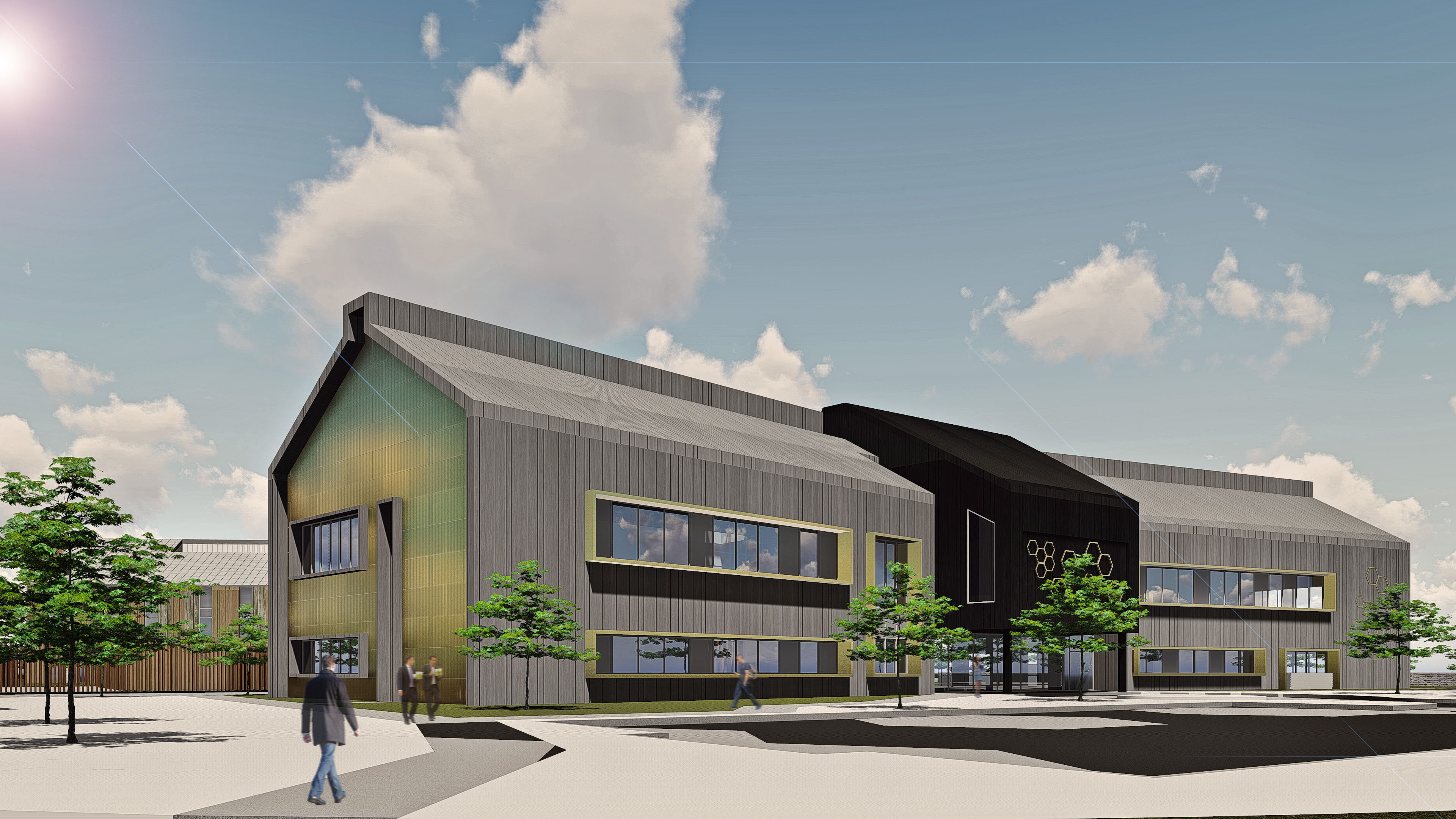 An artist's impression of the new building at Inverness Campus.