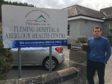 Moray MP Douglas Ross at the Fleming Hospital in Aberlour.