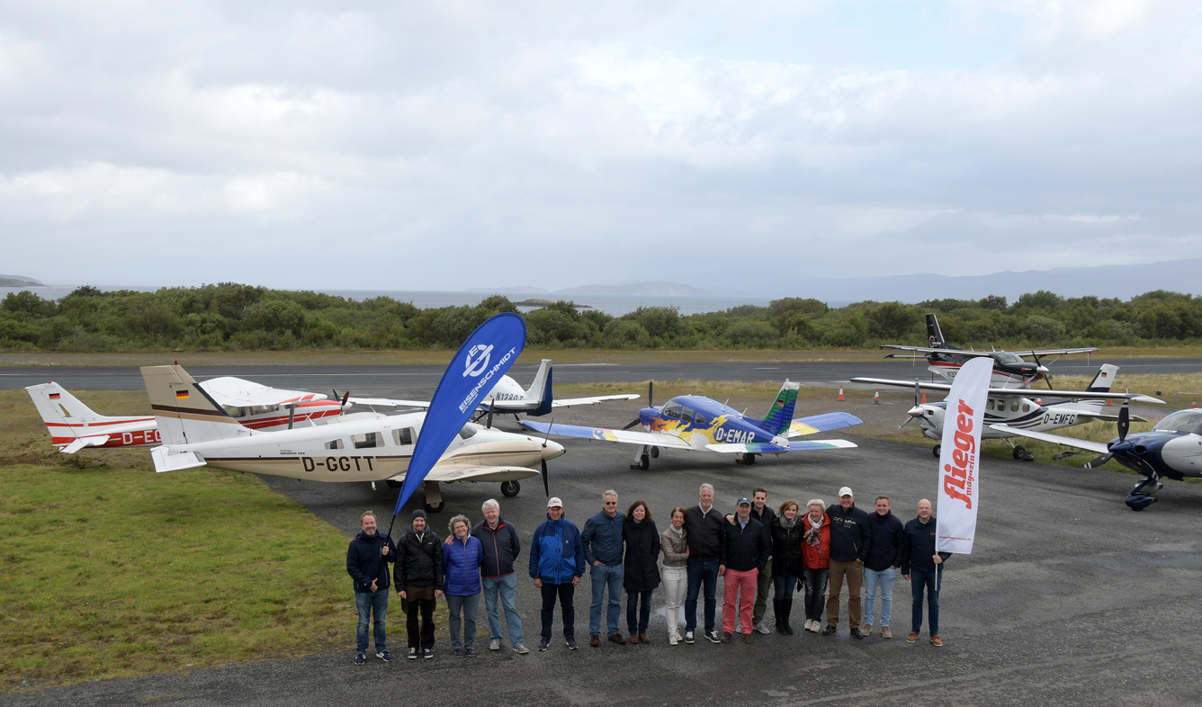 A party of six German aircrafts touched down on Skye.