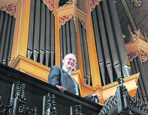 Professor David Smith, who is moving on after helping to restore Forgue's organ.