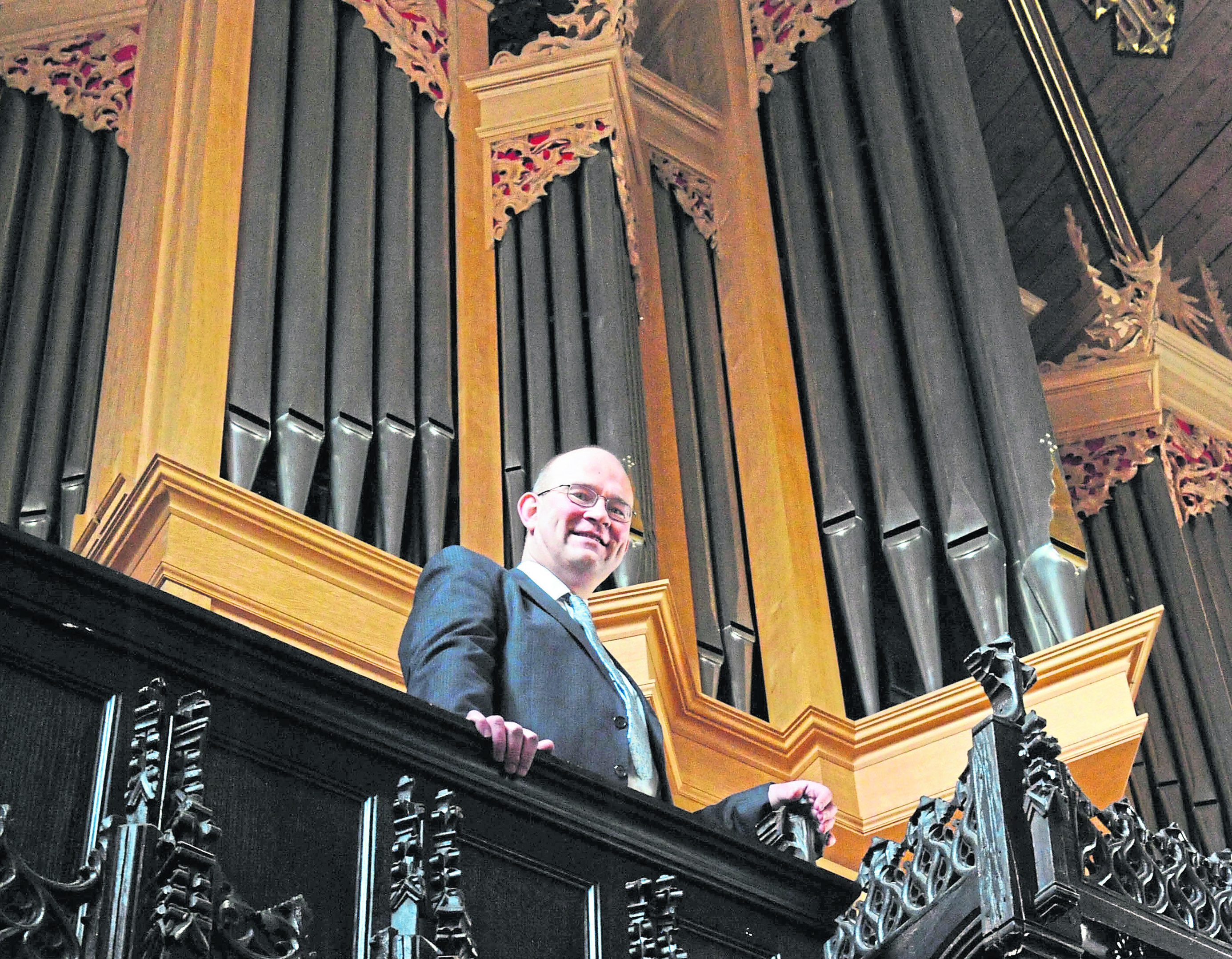 Professor David Smith, who is moving on after helping to restore Forgue's organ.