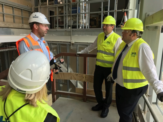Shadow Health Secretary Miles Briggs joined Highlands and Islands MSP Jamie Halcro Johnston in a visit to the new Balfour Hospital site in Kirkwall.