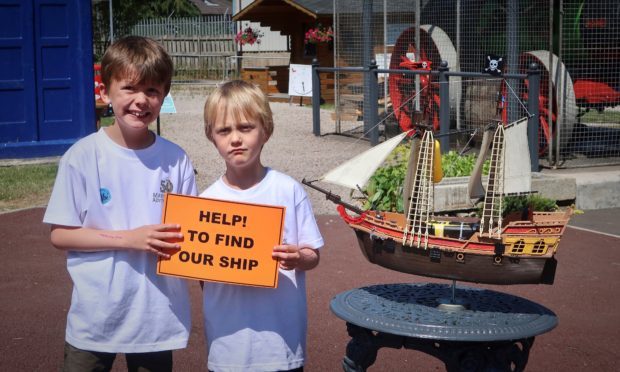 A replica of the PlayMobil pirate ship last seen in the waters of the Caribbean has gone on display in Alford's Grampian Transport Museum.