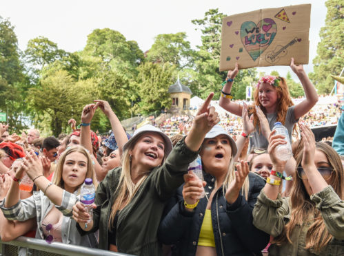 Fans of Lucy Spraggan watch her perform