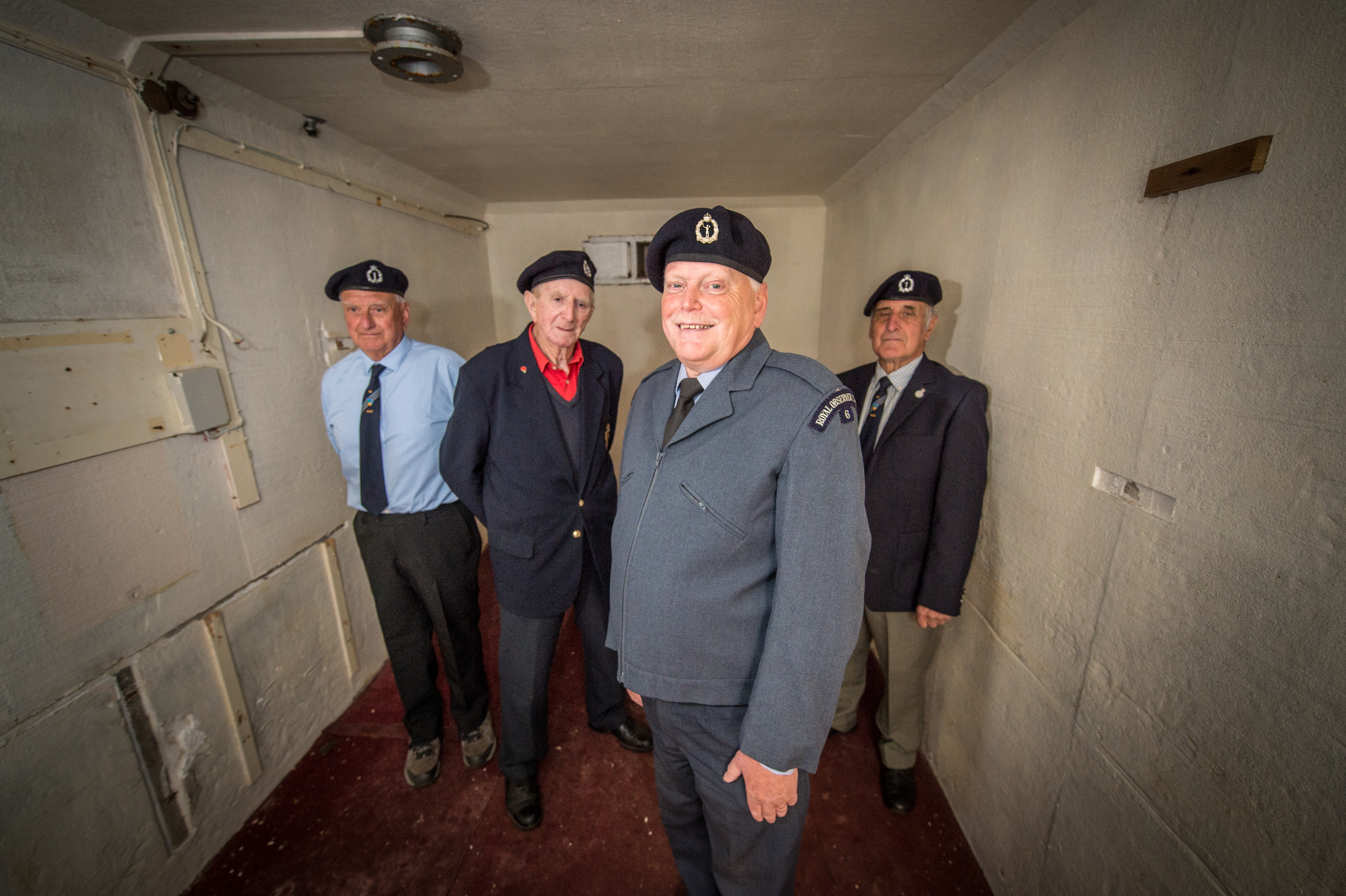 William Angus, leading observer, Jimmy Green observer lieutenant of 43 years, George Anthony  observer officer of 20 years and John Munro chief observer of 23 years.