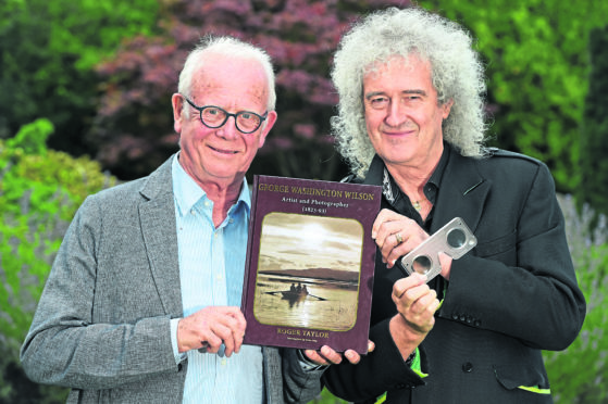 Prof Roger Taylor and Brian May launched a new book about pioneering Aberdeen photographer George Washington Wilson at The University of Aberdeen in 2018. Picture by Kenny Elrick.