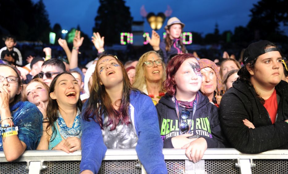 Picture by SANDY McCOOK  3rd August '18
Belladrum 2018 Friday night.  Fans enjoy the Amy Macdonald headline act late on Friday night.