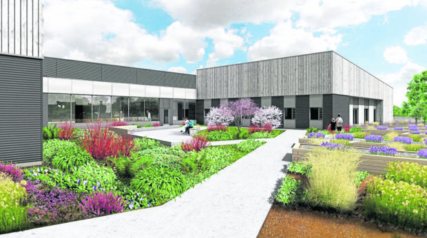 Artist impressions of a new hospital in Aviemore