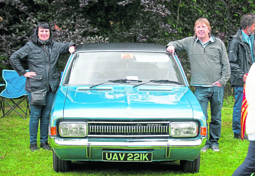 Diane Norrie and Alan Norrie with their Opel Commodore coupe