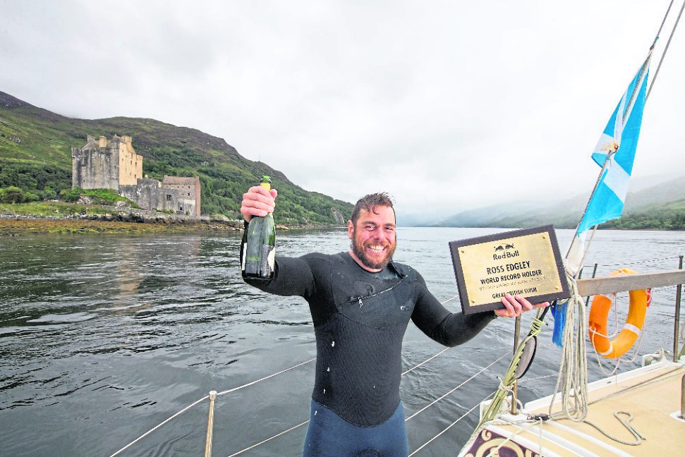 Ross Edgley, who has broken the record for longest sea swim.