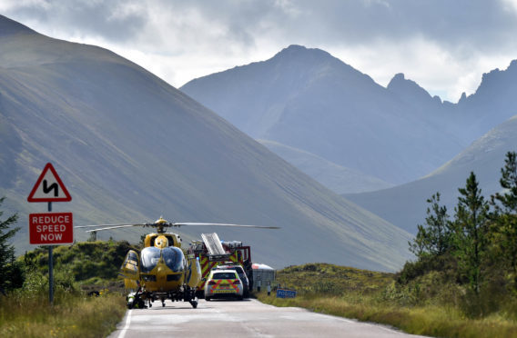 The incident took place on the A87 around two miles north of Sligachan, Photo by Iain Smith