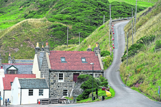 The small north-east village of Crovie, Aberdeenshire. Picture by Kenny Elrick.