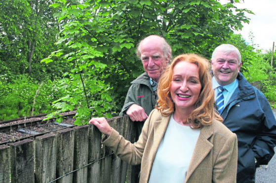 Councillor Fiona Robertson, Kiltearn Community Council chairman Hector Munro, and councillor Mike Finlayson.