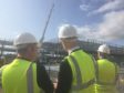Deputy first minister John Swinney attended the Topping Off ceremony at Inverurie's new £55 million Community Campus build.