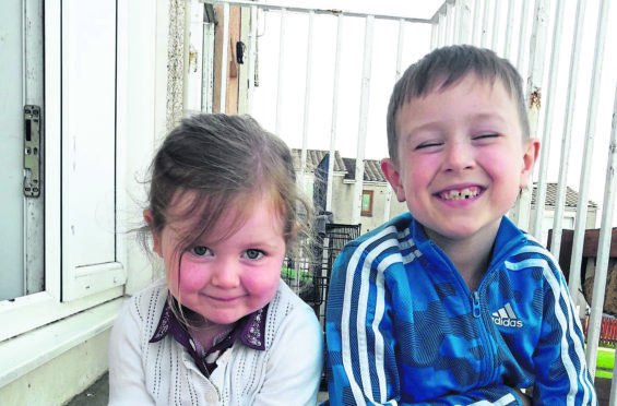 Three-year-old Charlotte and her big brother, Michael.