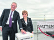 First Minister Nicola Sturgeon officially opened the Vattenfall's 93.2MW facility in Aberdeen. She is with President and Chief Executive officer at Vattenfall, Magnus Hall.
Picture by Colin Rennie.