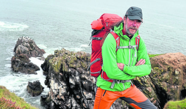 Stewart Campbell on the cliffs near Portsoy.