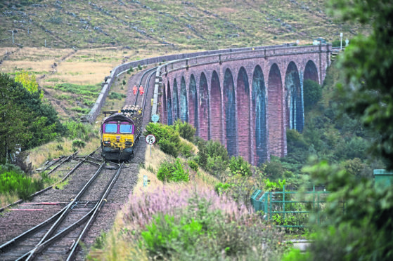 A freight train derailed outside Inverness.