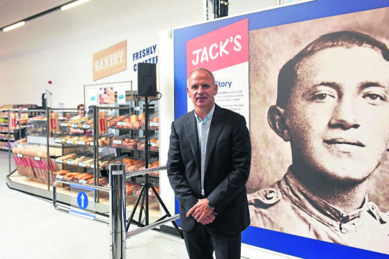 Tesco chief executive Dave Lewis, at the new Jack's store in Chatteris, Cambridgeshire.
