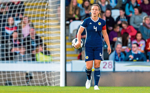 30/08/18 FIFA WOMENS 2019 WORLD CUP QUALIFIER 
  SCOTLAND WOMEN V SWITZERLAND WOMEN
  THE SIMPLE DIGITAL ARENA - PAISLEY 
 Rachel Corsie in action for Scotland