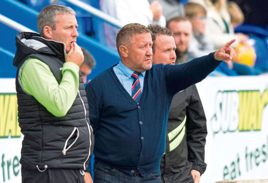 Inverness Manager John Robertson (right) with Inverness assistant manager Barry Wilson