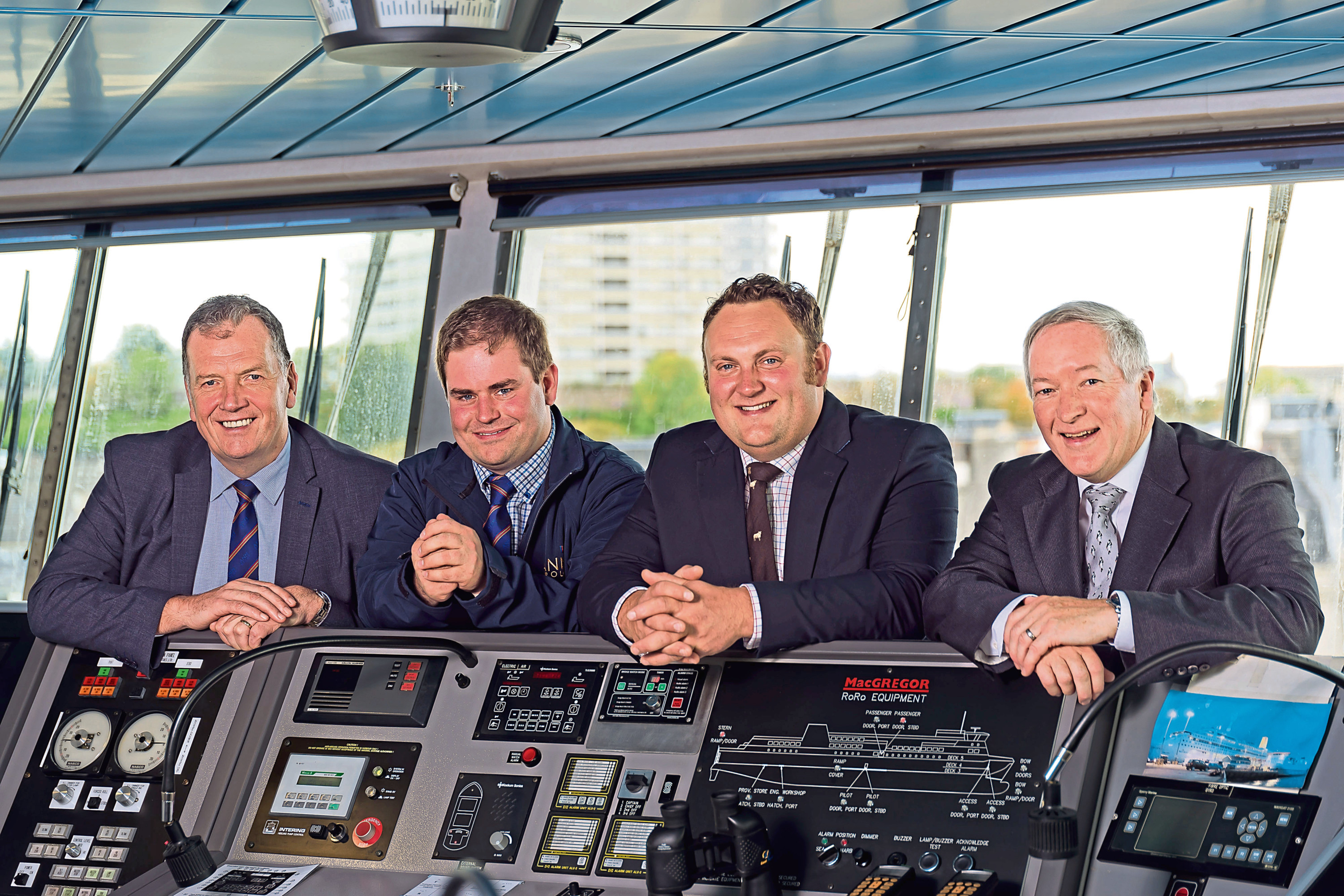 John Gregor and Tim McDonald from ANM Group with Aberdeen Fatstock Association chairman Ross Williams, and NorthLink Ferries managing director Stuart Garrett.