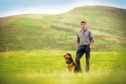 Hamish Dykes and dog Doug who will feature in the new Scotch Lamb TV advert.
