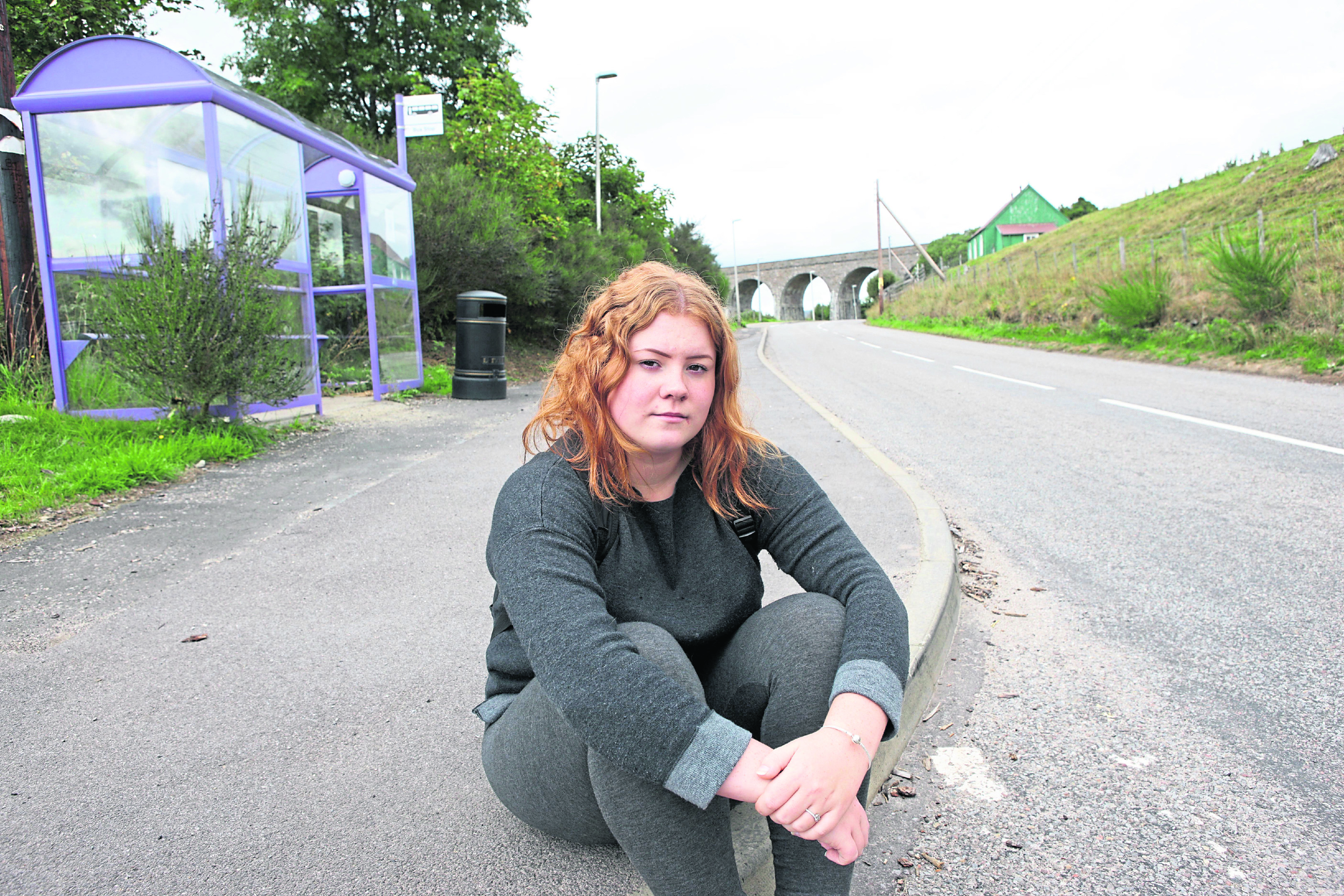 Jade Cornwall from Tomatin near Inverness who has had to turn down a job as she can't get public transport to the job.