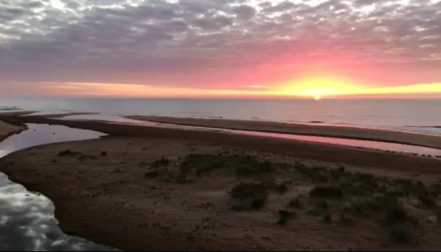 A stunning view of the north-east coastline this morning.