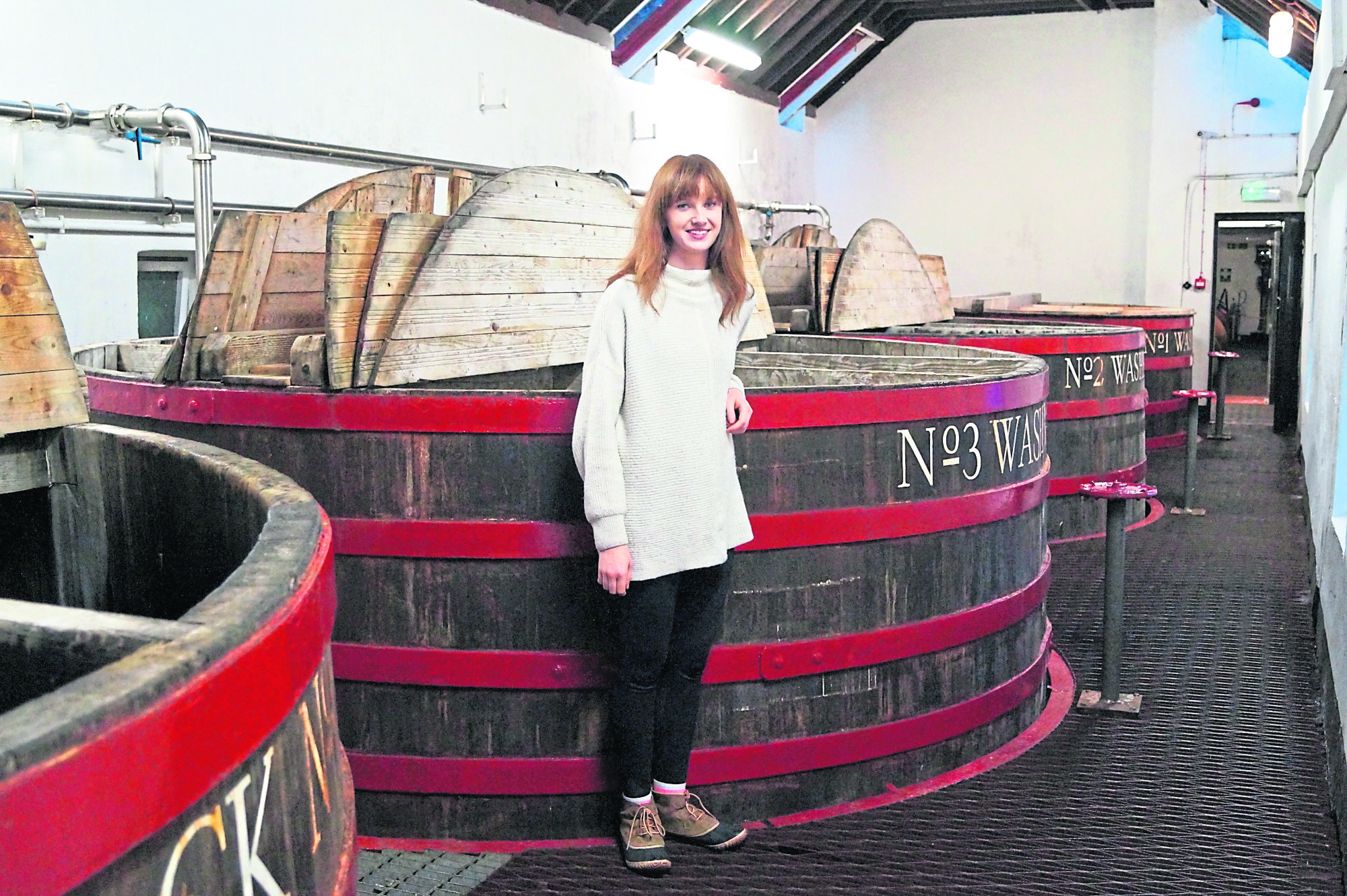 Catherine Ross at the Tobermory Distillery