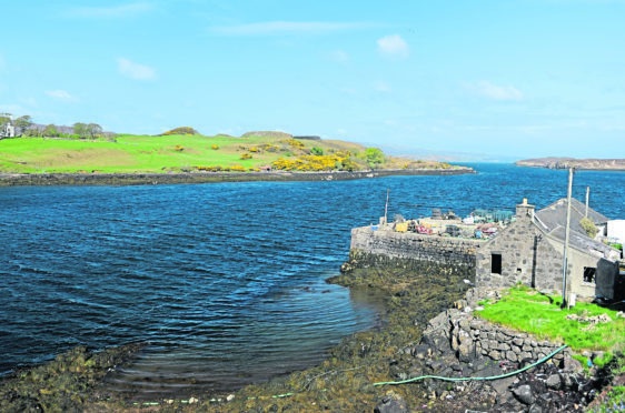Dunvegan Pier, Dunvegan on Loch Dunvegan, Isle of Skye.