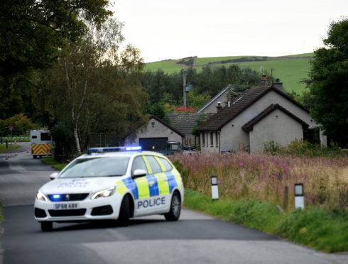 Police at the incident in Sauchen.