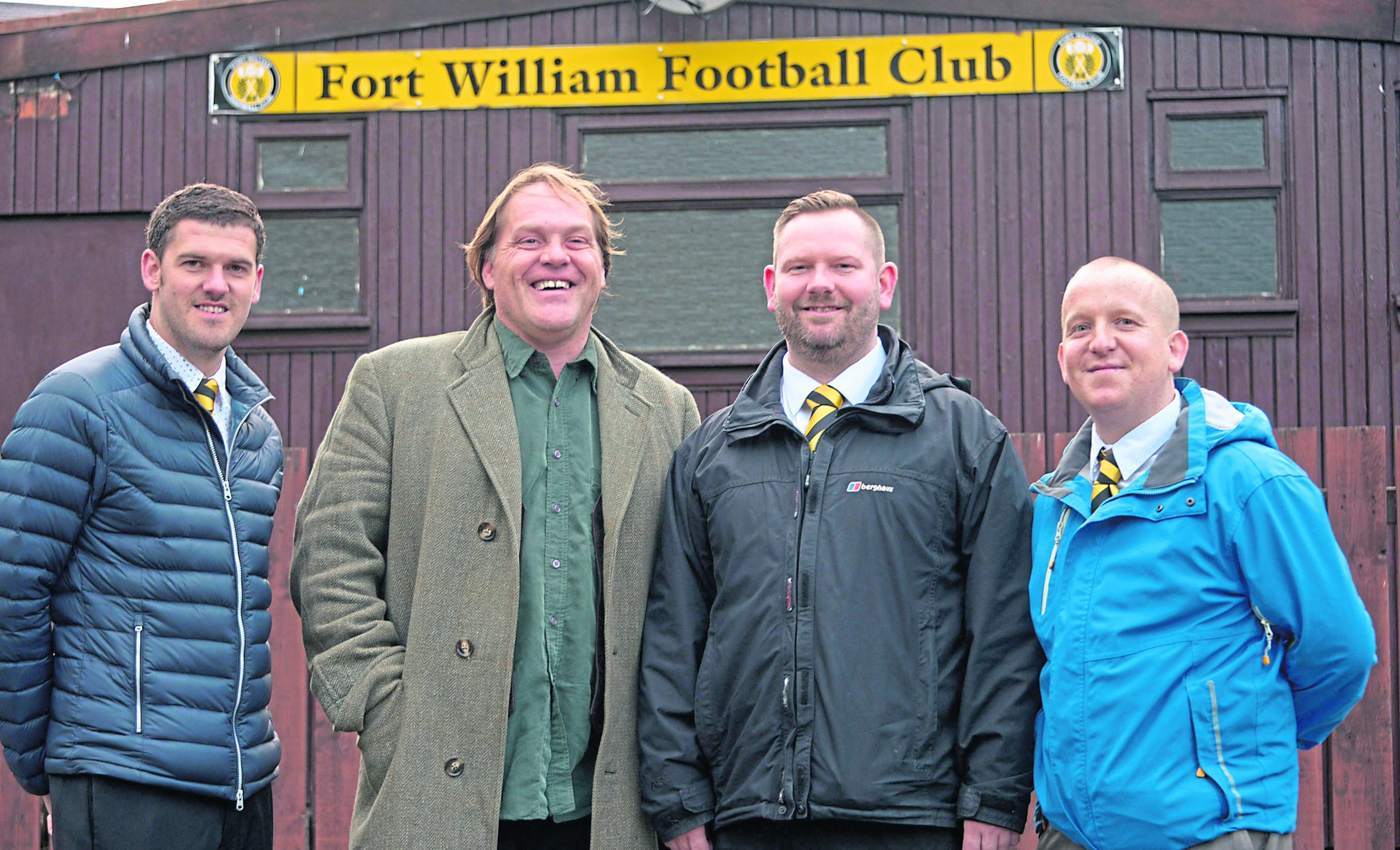 Fort FC directors (left - right) John Bamber, Woody Wood, Michael MacKinnon and Sam Lees.