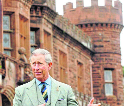 The Duke of Rothesay during a visit to Kinloch Castle.