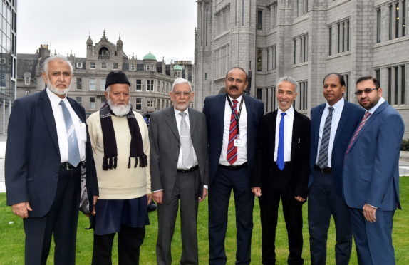 Marishall College, Aberdeen, Muslim Group decision, 17th September 2018.

L-R - Mohammed Saleem, Dr Ruhum Amin, Mohammed Rafique
Cllr Mohammed Tauqeer Malik, Abdul Latif, Dr Sha Jihan, Muhammad Ehsan Ul-haq.



Picture by Scott Baxter    17/09/2018