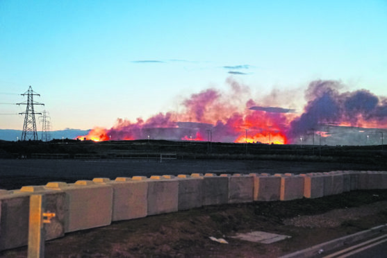 Large scale wild fire just south of Aberdeen