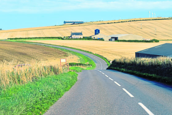 A stretch of the B9031 between Macduff and Gardenstown.