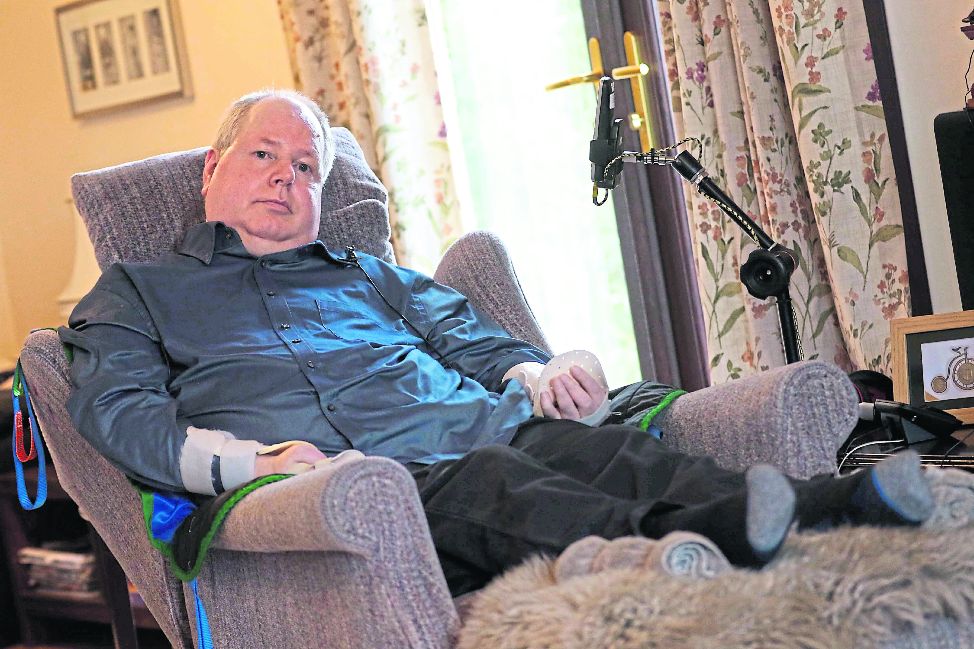 Ron Fraser, who is paralysed from the neck down.