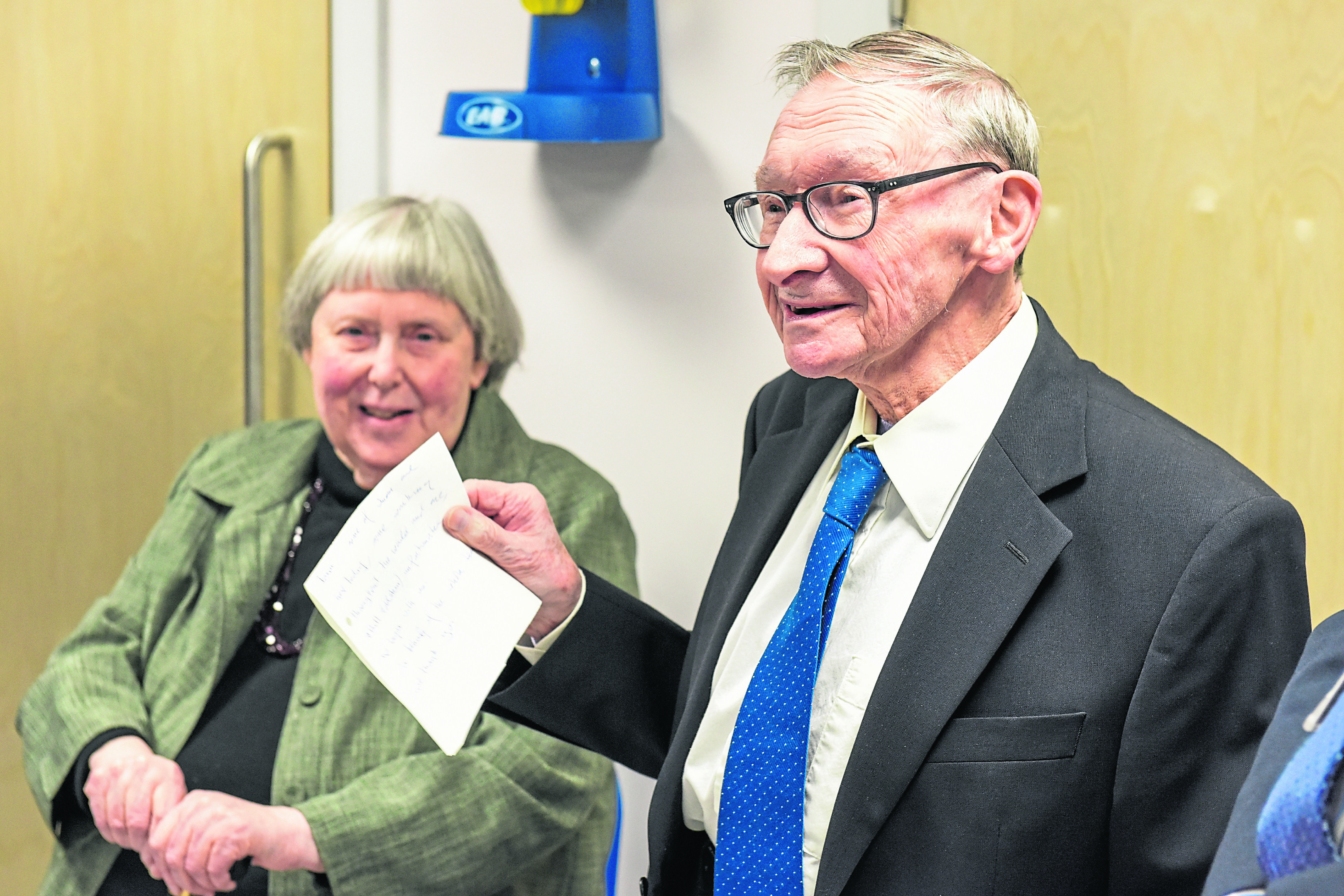 Professor James Hutchison and his wife Dr Margaret Hutchison  at Hutchison MRI Centre at Aberdeen Royal Infirmary.