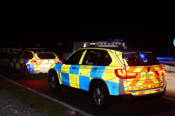 Police Scotland at the scene of a Road Traffic Collision (RTC) on the A90 Aberdeen to Dundee road at the Jackson Group Services turn off near Laurencekirk.

Picture by KENNY ELRICK     12/09/2018