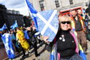 A rally in favour of a second indyref was held at the Castlegate, Aberdeen.
Picture by Kami Thomson