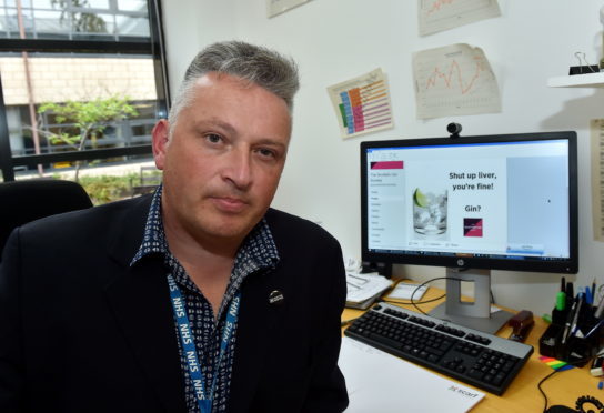 Wayne Gault, who has complained to the advertising standards agency regarding adverts promoting health benefits of Scottish Gin.
Picture by Scott Baxter.