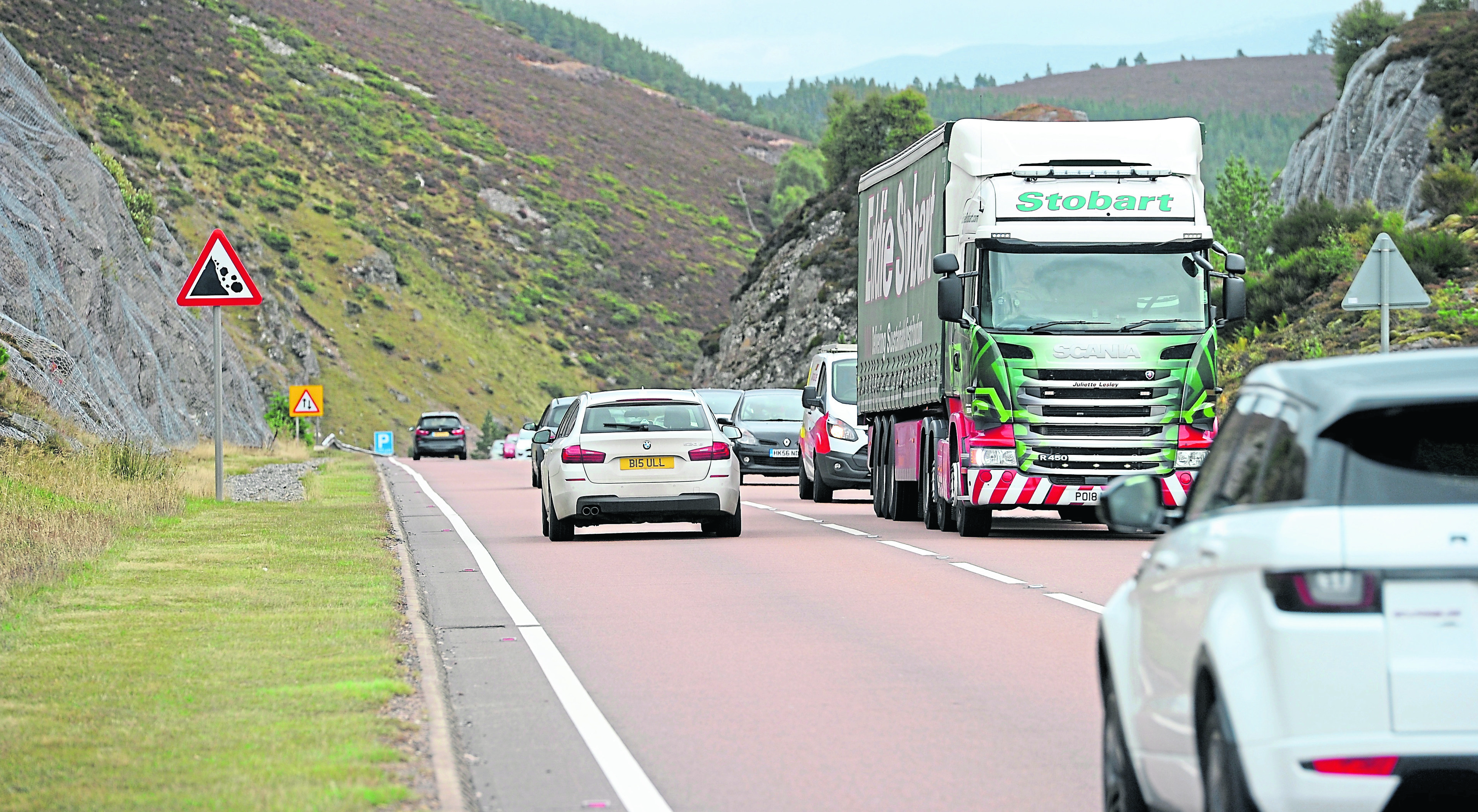 Section of the A9 dualling will see another two lanes of road threaded through the rock at Slochd, north of Carrbridge.