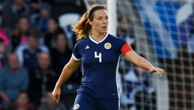 Rachel Corsie in action for Scotland