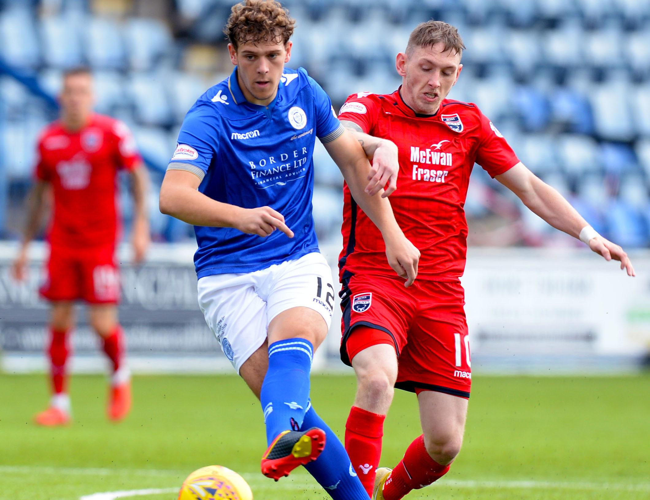 Callum Semple in action for Queen of the South against Ross County.