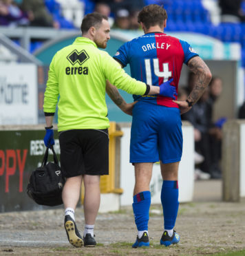 George Oakley was taken off against Partick Thistle with a hamstring injury.