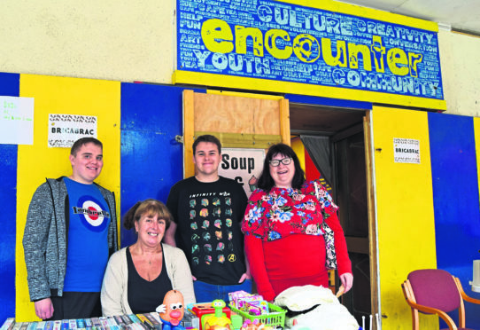 Lewis Wood, Elaine Barwick, Liam Godfrey and Sarah Sleigh fundraising for Reach.